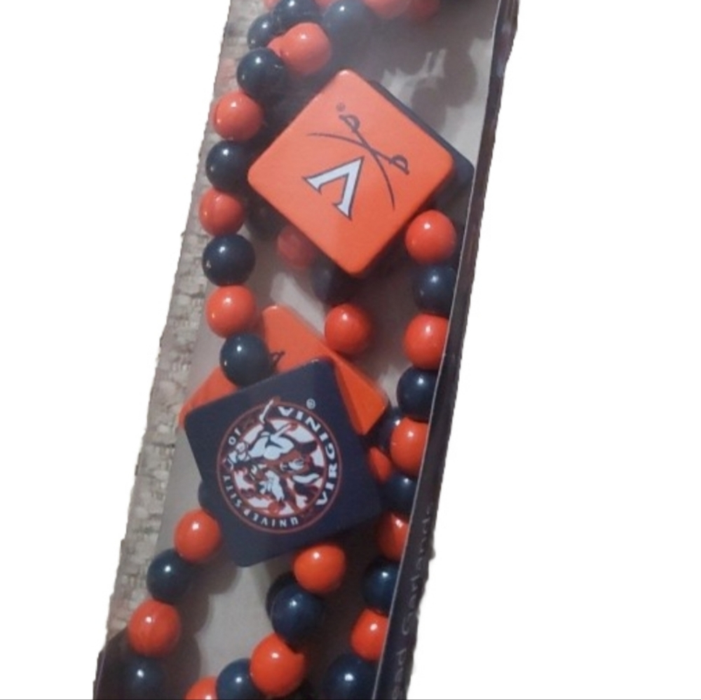 : New officially licensed collegiate virginia cavaliers wood bead Garland wooden